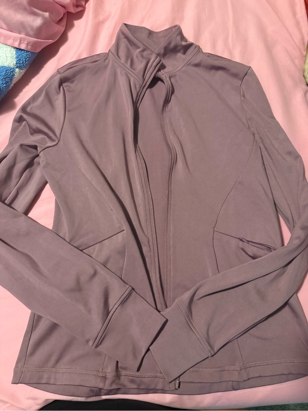 Laundry By Shelli Segal Mauve Zip-Up Active Jacket